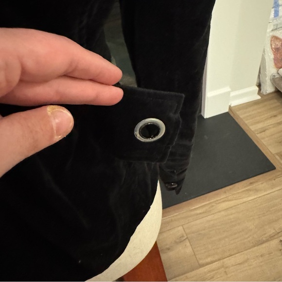 🖤 Guess Jeans Black Velvet Fitted Blazer (S/P) - Picture 8 of 12